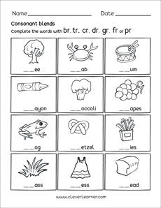 Dr Blend Words, R Blends Worksheet, Phonetic Worksheet, Initial Blends Activities, R Blends Worksheets, Blending Worksheets, Kindergarten Intervention, Tutoring Reading, Montessori Reading