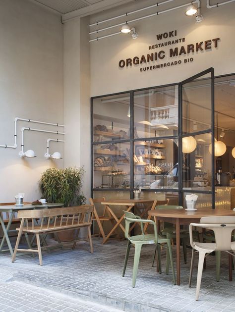 Organic Interior Design, Organic Restaurant, Grocery Store Design, Organic Market, Cafe Concept, Bar Design Awards, Supermarket Design, Cafe Shop Design, Coffee Shops Interior