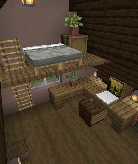 Small Bedroom Ideas Minecraft, Small Minecraft Bedroom Ideas, Minecraft Loft Bedroom, Minecraft Small Bedroom, Small Minecraft Bedroom, Minecraft Small Bedroom Ideas, Minecraft Bedroom Ideas In Game, Minecraft Bedroom Designs, Minecraft Room Ideas In Game