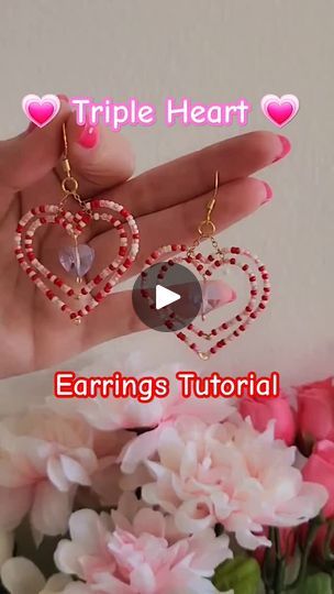 7.8K views · 1.5K reactions | Sharing another one of my favorites while I work on the pumpkin tutorial this week. 😊 I hope you like this triple heart earring! If you want to try making it, be sure to check out my full tutorial on YT as this one is a little more complicated than my other earrings.  You can find the link in the "Heart Jewelries" story highlight or you can comment "triple heart tutorial" and I'll send you the link! 💖💖 | Wendy | Jewelry Making Tutorials | James Quinn · A Gentle Sunlight (Sped Up Version) Pumpkin Tutorial, Triple Heart, Heart Earring, Bead Embroidery Jewelry, Earring Tutorial, Embroidery Jewelry, Jewelry Making Tutorials, Double Heart, Beading Tutorials