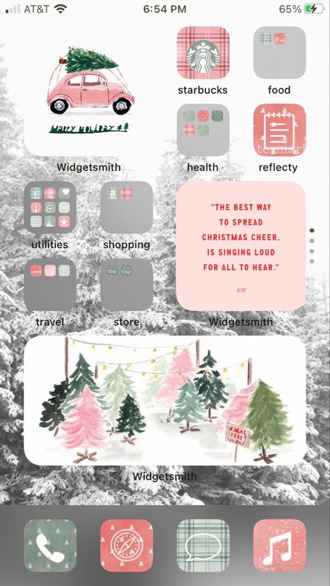 Christmas Ios 17 Homescreen, Christmas Wallpaper Iphone Layout, Ios 17 Home Screen Ideas Christmas, Christmas Wallpaper With Widgets, Cute Christmas Home Screen Ideas, Christmas Phone Screen Ideas, Christmas Ios Homescreen Ideas, Ios 16 Christmas Ideas, Christmas Phone Layout Ideas