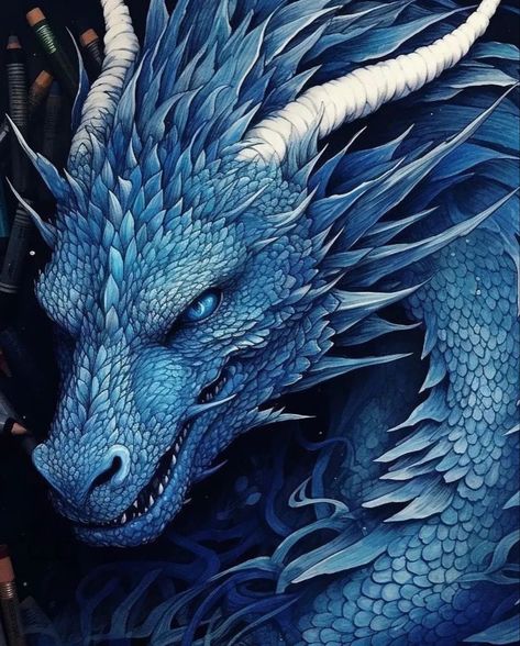 Blue Dragon Art, Light Blue Dragon, Blue Dragons, Dragon Artwork Fantasy, Dragon Sketch, Water Dragon, Beautiful Dragon, Dragon Lover, Dragon Pictures