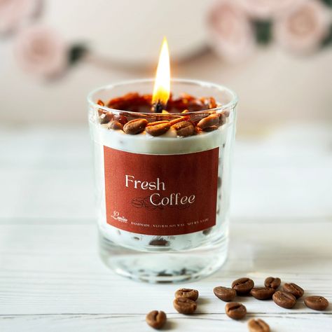 Coffee Beans Candle Soy Wax Candle Gift Handmade Candle Coffee Candle Unique Gift for Her Home Decor Candle for Coffee Lover Coffee Bean Candle, Candle Unique, Need More Coffee, Gift For Coffee Lover, Handmade Soy Candle, Candle Care, Coffee Candle, Handmade Candle, Candle Inspiration