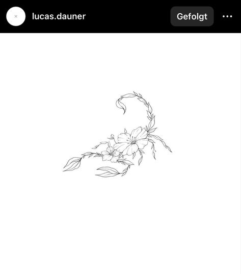 Scorpion Feminine Tattoo, Scorpio Tattoo Scorpion, Scorpion Tattoo Feminine Minimalist, Scorpio Dainty Tattoo, Scorpio Tattoo Back Of Neck, Scorpio With Flowers Tattoo, Dainty Scorpion Tattoo, Floral Scorpion Tattoo, Scorpio Tattoo Flower