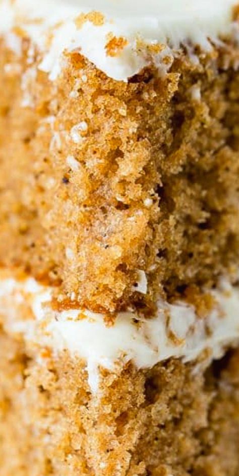 Cake Marshmallow, Brown Sugar Cake, Oatmeal Cream Pie, Spice Cake Recipe, Marshmallow Filling, Vanilla Bean Frosting, Oh Sweet Basil, Spice Cake Recipes, Oatmeal Cream