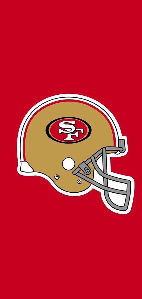 San Francisco 49ers Wallpapers, Sf 49ers Logo, Helmet Wallpaper, 49ers Helmet, 49ers Nation, Nfl Wallpaper, Nfl Art, Nfl Logos, San Francisco 49ers Logo