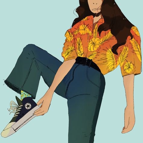 hawaiian shirts are cool Hawaiian Shirt Drawing, Hawaiian Shirt Character Art, Hawaiian Shirt Character Design, Hawaiian Oc, Modern Fashion Outfits, Shirt Drawing, Shirt Illustration, Hawaiian Outfit, Guy Drawing