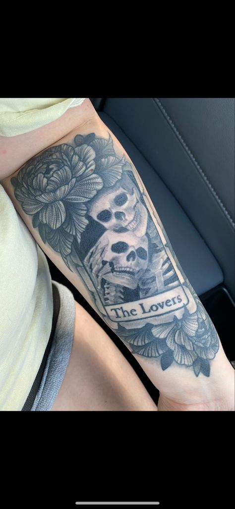 The Lovers Tattoo Design, The Lovers Tarot Card Tattoo, The Lovers Tattoo, Lace Thigh Tattoos, Lovers Tattoo, Lovers Tarot Card, Tarot Card Tattoo, The Lovers Tarot Card, The Lovers Tarot