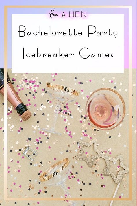 Bachelorette Party Icebreaker Games | How to Hen | Icebreakers are such and important part of any Bachelorette Party because more often than not, the guests attending will be a mix of strangers who only have the Bride in common. So, in this blog I am going to arm you with some of my favourite Bachelorette Party Icebreaker games from the sweet and family friendly, to the classically outrageous. Go check it out! #bachelorettepartygames #icebreakers Ice Breaker Games For Bachelorette Party, Bachelorette Party Icebreaker Games, Ice Breaker Bachelorette Games, Bachelorette Party Ice Breakers, Bachelorette Ice Breaker, Bachelorette Weekend Games, Bachelorette Checklist, Bachelorette Party Food, Classy Bachelorette