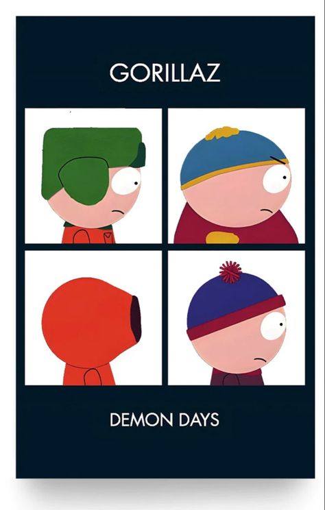 South Park Poster, Sif Dark Souls, Gorillaz Demon Days, Dora Funny, Demon Days, South Park Memes, Loud House Characters, South Park Funny, South Park Characters