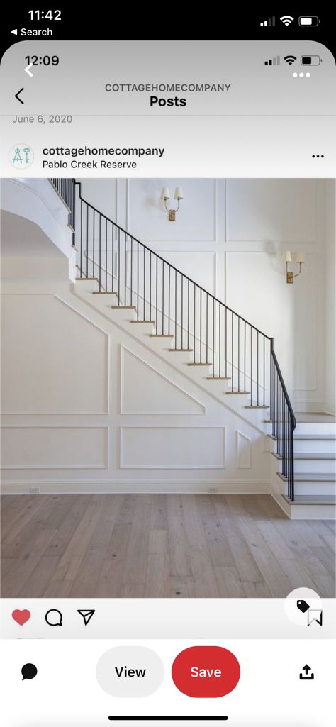 2 Story Foyer Wainscoting Entryway, Foyer Waynes Coating, Wall Paneling Stairway, Wainscoting Down Stairs, Wainscoting Hallway Entryway, Entryway Ideas With Stairs Entry Foyer Grand Entrance, 2 Story Foyer Molding Ideas, Transitional Railings For Stairs, Two Story Wainscoting