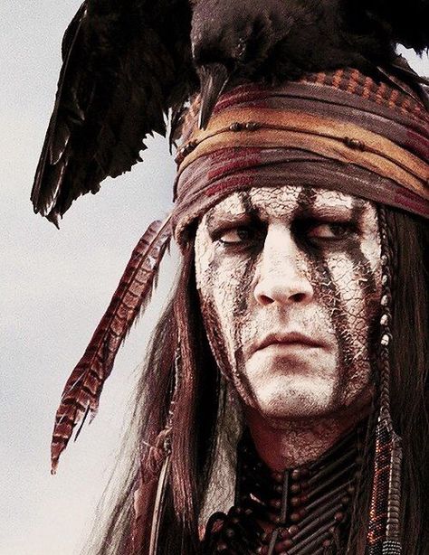 The Lone Ranger. . . Tonto Johnny Depp Platoon, The Lone Ranger Wallpaper, Jhonny Deep Pirates Of The Caribbean, Johnny Depp Transcendence, Lone Ranger Johnny Depp, The Lone Ranger Johnny Depp, Jean Reno, Johnny Depp Movies, Native American Images