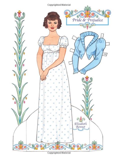 Jane Austen Paper Dolls: Four Classic Characters: Eileen Rudisill Miller: 9780486492223: Amazon.com: Books Dolls Printable, Georgette Heyer, Paper Dolls Vintage, Jane Austin, Dover Publications, Outfit For Travel, Paper Dolls Printable, Pride Prejudice, Dolls Vintage