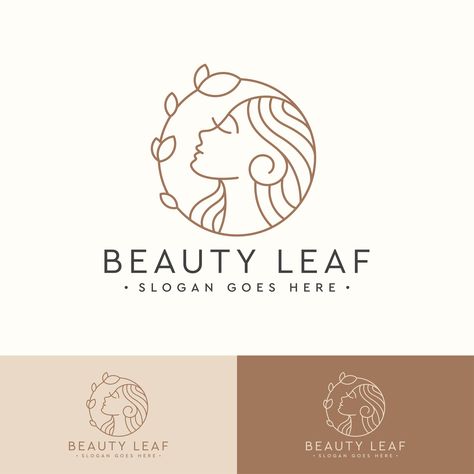 Download this Premium Vector about Premium Woman Beauty Leaf Feminine Logo Design and discover more Professional Graphic Resources on Freepik. #freepik #vector #beauty #woman #rose #feminine Organic Beauty Logo, Eden Logo, Woman Face Logo, Portrait Logo Design, Brows Logo, Queen Logo, Jewel Logo, Feminine Logo Design, Brand Colour Schemes