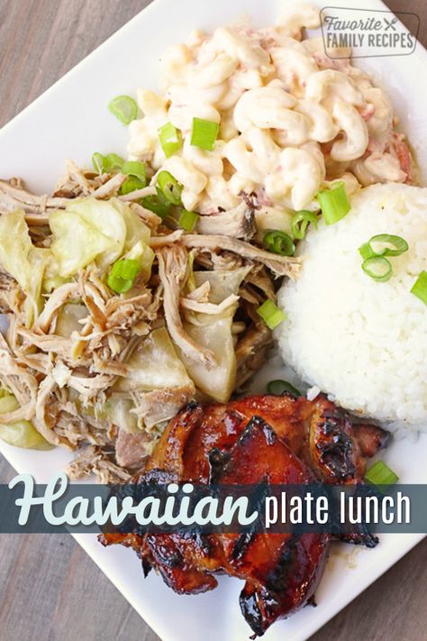 Hawaiian Plate Lunch, Easy Lunch Box Recipes, Lunch At Home, Hawaiian Dishes, Plate Lunch, Hawaii Food, Cooking Homemade, Hawaiian Food, Beef Recipes For Dinner