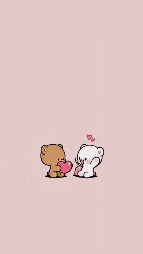 Couple Bear Wallpaper, Whatsapp Chat Wallpaper Love, Couples Painting Date, Milk And Mocha Wallpaper, Don't Touch My Phone Wallpapers Cute, Image Girly, Milk Mocha Bear, Whatsapp Background, Mocha Bear