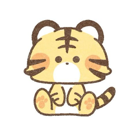 Tiger Drawing, Cartoon Tiger, Retro Graphic Design, Notebook Cover Design, Cute Tigers, 캐릭터 드로잉, Tiger Art, Chibi Drawings, Cute Little Drawings