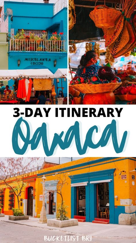 How many days do you need in Oaxaca? Three days is an ideal amount of time to discover Oaxaca City. Here is the best 3-day itinerary to visit Oaxaca on and off the beaten path, including street food, markets, Hierve El Agua, historic sites, and MORE! Oaxaca Itinerary, Oaxaca Mexico Travel, Oaxaca City Mexico, Mexico Itinerary, 3 Days Trip, Mexican Beaches, Thanksgiving Travel, Oaxaca City, I'm Leaving