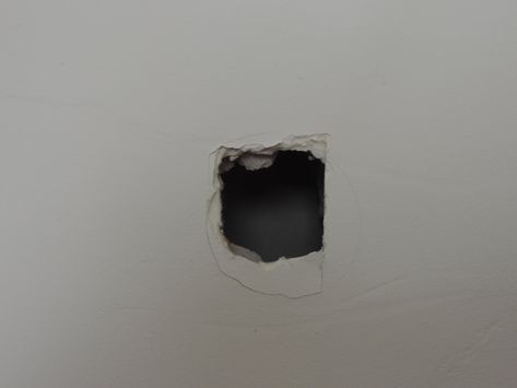 This guide will show the basic principles of how to patch a small hole in a wall. Hole In Wall, Nothing Is Permanent, Hole In The Wall, Wall Drawing, Repair Guide, Big Party, Moving Image, Wax Paper, Drywall