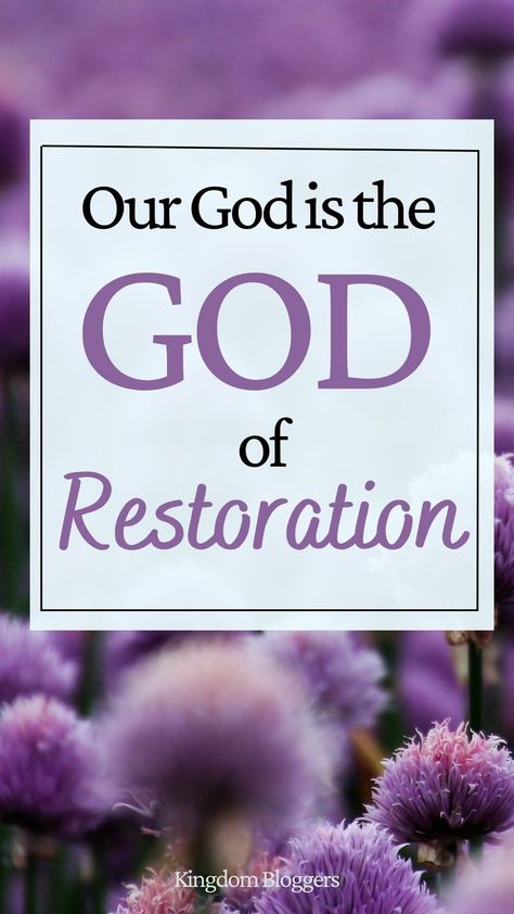 Gods Restoration Quotes, Restoring Faith In God, Gods Comfort Scriptures, God Restores Quotes, Restoration Quotes, Rest Scripture, Restoration Scriptures, God Restores, He Is In Control