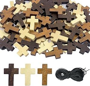 Wood Cross Charm Pendants, 120 Natural Wooden Small Cross Charms Pendants Mini Wood Cross Pendants Bulk Hanging Ornament Party Favor Easter for DIY Necklace Keychain Bracelet Jewelry Craft Making Ornament Party, Necklace Keychain, Keychain Bracelet, Wooden Crosses, Wood Cross, Wood Bracelet, Wood Crosses, Wooden Cross, Craft Making