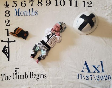 Lineman Milestones Blanket Linemen Gender Reveal, Lineman Baby Pictures, Lineman Baby Announcement, Lineman Gender Reveal Ideas, Lineman Nursery, Baby Peacock, Baby Baker, Kids Closet, Nursery Wall Art Boy