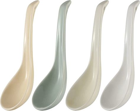 Amazon.com: Asian Soup Spoons Chinese Ceramic Soup Spoon Set of 4 Porcelain Ramen Soup Spoons Dinner Spoons for Dumpling Ramen Cereal Appetizer Noodles Udon Pho (Style 2#) : Home & Kitchen Soup Spoons Set, Dumpling Ramen, Noodles Udon, Chinese Spoon, Japanese Soup, Kitchen Finds, Ramen Soup, Asian Soup, Soup Spoon