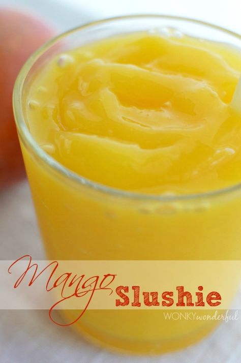 Mango Slushie Frozen Drink : Summer Dessert Recipe : Healthy Beverage Mango Slushie Recipe, Mango Slushie, Mango Slush, Slushie Recipe, Frozen Drink, Recipes Delicious, Summer Dessert Recipes, Healthy Side, Recipe Healthy