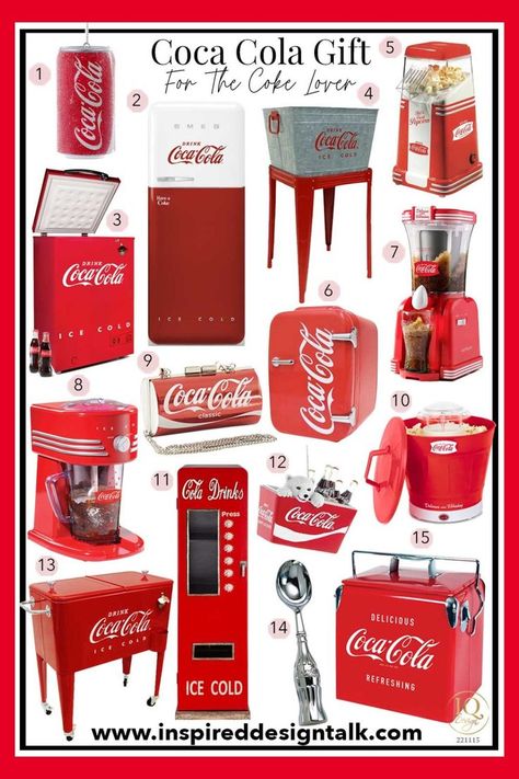 coca cola gifts Coca Cola Gift Ideas, Miniature Diner, Coke Products, Coca Cola Gifts, Coca Cola Merchandise, Coca Cola Store, Cocoa Cola, Coca Cola Kitchen, Coke Collectibles