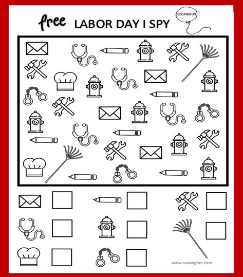 Labor Day Printable Activities for Kids – So Dang Fun Labor Day Worksheets For Preschool, Labor Day Kindergarten Activities, Labor Day Homeschool Lesson, Labor Day Lessons For Kids, Labor Day Homeschool Activities, Labor Day Kids Activities, Labor Day Theme Preschool, Labor Day School Activities, Labor Day Activities For Preschool