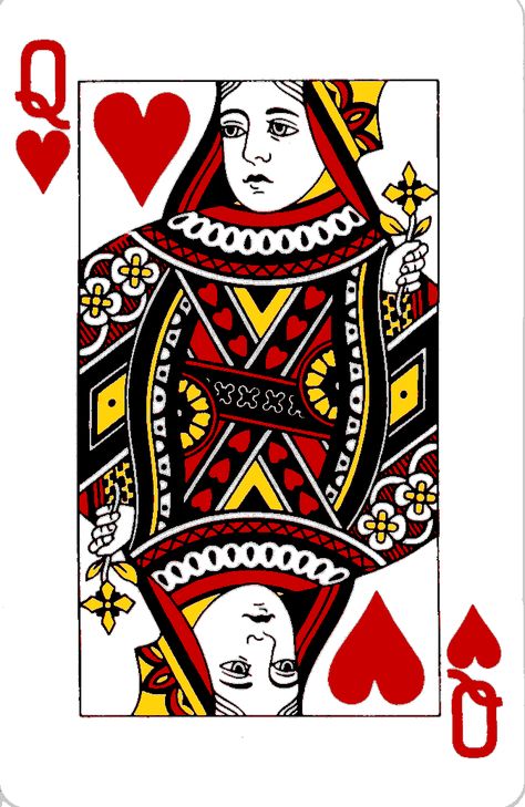 Queen Playing Card, Playing Card Tattoos, Queen Of Hearts Card, Hearts Playing Cards, Hearts Card, Fortune Telling Cards, Theme Tattoo, Gambling Tattoo, Heart Illustration