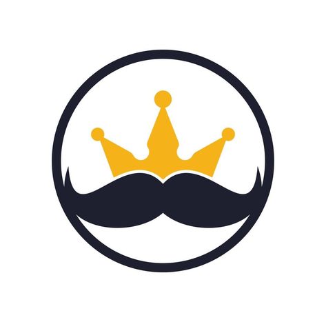 Mustache king vector logo design. Elegant stylish mustache crown logo. Mustache Logo, Logo Design Elegant, Elegant Logo Design, Crown Logo, Vector Logo Design, Vector Logo, Vector Art, Vector Free, Royalty