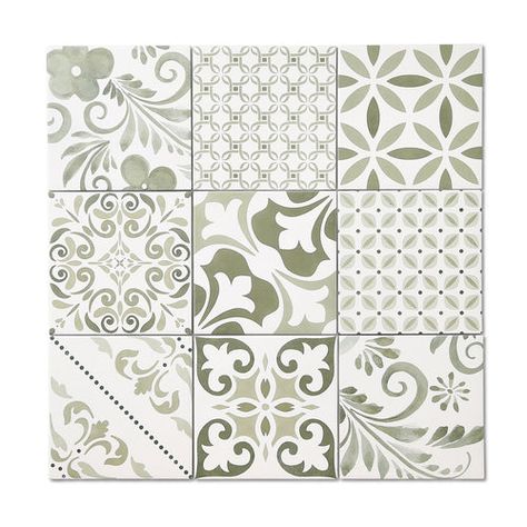 Patterned Tiles | Over 80 Designs | Porcelain Superstore - Porcelain Superstore Porcelain Superstore, Patterned Kitchen Tiles, Patchwork Tiles, Patterned Tile, Patterned Tiles, Brick Texture, Moroccan Tiles, Ideas Casa, Green Tile