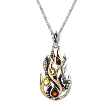 Fire Pendant, Fire Necklace, Fire Jewelry, Element Necklace, The Four Elements, Four Elements, Fire Element, Family Jewellery, Red Garnet