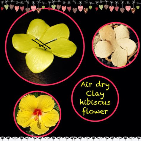 Air dry clay hibiscus flower. Hibiscus Clay, Babymoon Photos, Babymoon, Hibiscus Flower, Clay Ideas, Dry Clay, Hibiscus Flowers, Air Dry Clay, Air Dry