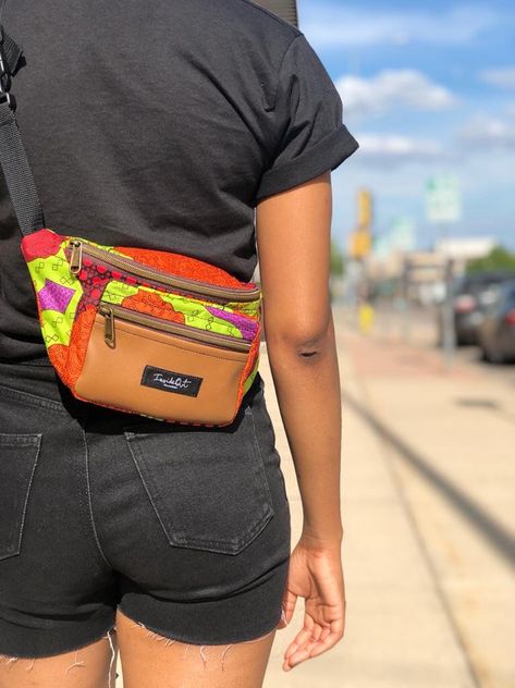 Plus Size Fanny Pack, Ankara Belt, Fanny Pack Walmart, African Print Toiletry Bag, Disney Fanny Pack, Ankara Bags, Crocs Fashion, Hip Bag, African Design