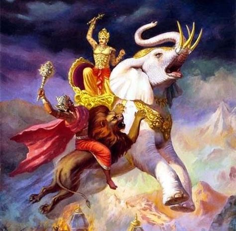 Hindu Blog: Airavat – About the White Elephant of Indra in Hindu Tradition - Airavata Hinduism Art, Vedic Art, Hindu Mythology, Lord Hanuman, Lord Krishna Images, God Pictures, Hindu Deities, Indian Gods, God Art