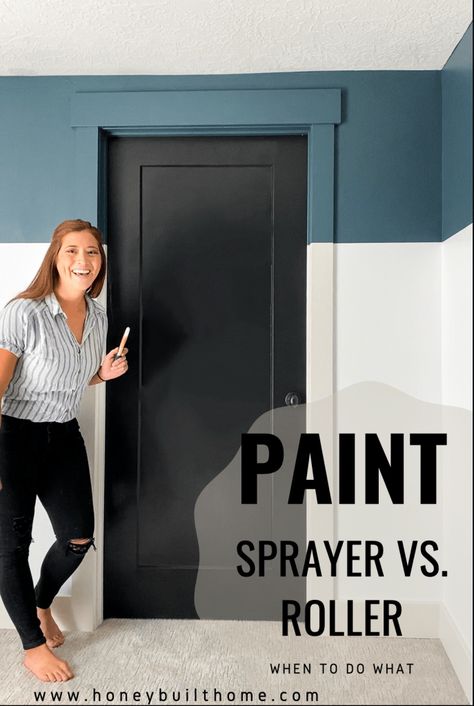 How To Use Paint Sprayer, Painting With Sprayer, Paint Sprayer For Cabinets, Using A Paint Sprayer On Walls, Spray Paint Interior Walls, Painting With A Sprayer, How To Use A Paint Sprayer On Walls, Spray Painting Doors, Best Paint Sprayer For Walls