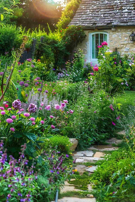 36 Charming Cottage Garden Ideas for Your Outdoor Sanctuary Walled Cottage Garden, Summer Cottage Garden, Southern Cottage Garden, Cottage Garden Pots & Planters, Country Cottage Garden Ideas, Cottage Garden Gate, Garden Cottage Aesthetic, Cottage Patio Garden Ideas, Wild Garden Ideas