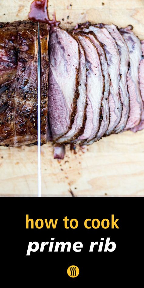 Prime rib is an expensive cut of meat, and a big time investment as well. But, get it right, and it makes an amazing Christmas dinner. All you need for juicy, tender prime rib is a good thermometer and these critical temps. Nail your holiday meal with our prime rib recipe stuffed with step-by-step instructions, tips and best prime rib practices. #primeribroast #cookingtips #cookinghacks #primerib #christmas #christmasdinner #primeribrecipe #recipe #holidaymeal #thermoworks #holidays #foodsafety Prime Rib In Oven, Prime Rib Temperature, Rib Roast Cooking Time, Prime Rib Roast Recipe Ovens, Bone In Rib Roast, Beef Ribeye Roast, Perfect Prime Rib Roast, Boneless Prime Rib Roast, Cooking Prime Rib Roast