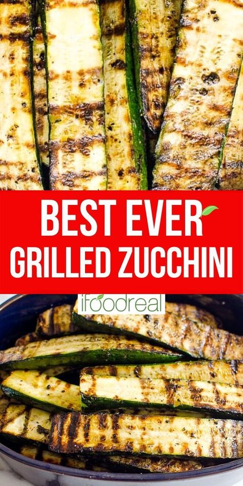 Grilled Side, Grilled Zucchini Recipes, Grilled Squash, Grilled Vegetable Recipes, Grilled Side Dishes, How To Cook Zucchini, Summer Side Dish, Zucchini Recipe, Grilling Sides