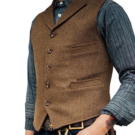 Cheap Suits For Men, Casual Confortable, Mens Fall Outfits, Costume Carnaval, Tops Fall Outfits, Chaleco Casual, Mens Suit Vest, 1920s Vintage, Black Army