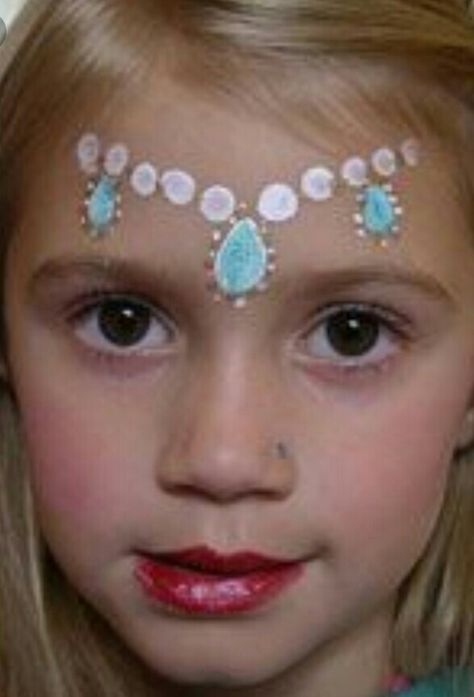 Princess Face Painting, Cheek Art, Girl Face Painting, Princess Face, Festival Face, Face Painting Easy, Kids Face Paint, Face Jewels, Simple Face