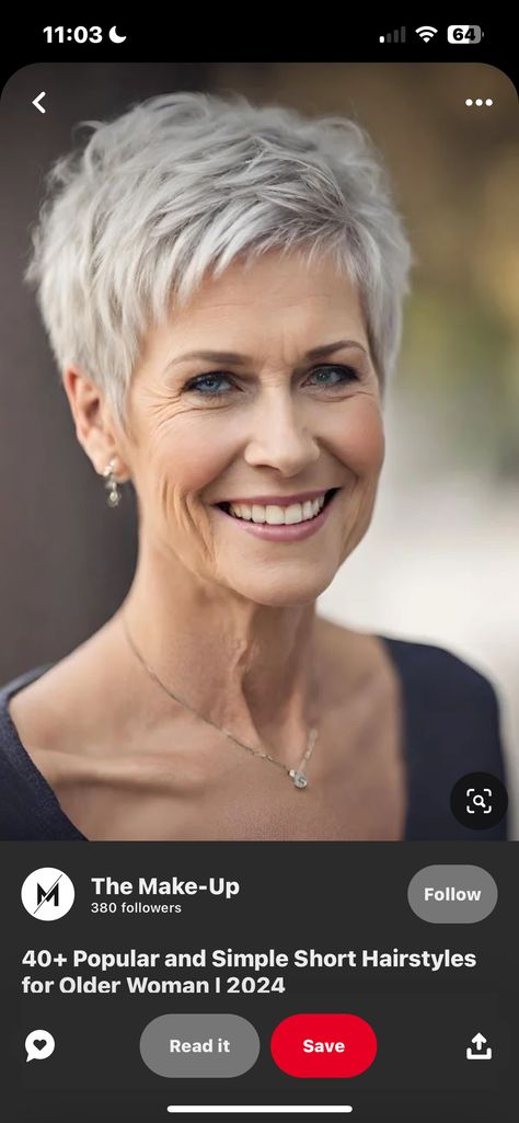 Pixie Hairstyles For Round Faces, Short Gray Hair, Spikey Short Hair, Fine Hair Pixie Cut, Short White Hair, Short Spiked Hair, Short Sassy Haircuts, Short Silver Hair, Short Hair Images