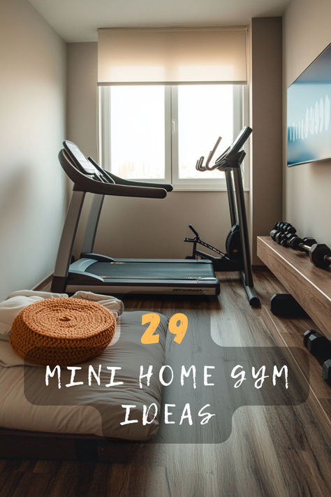 Short on space but big on fitness? Click for clever ways to transform any room into your personal mini gym. 🚴🛋️ #SpaceSaverGym #HomeFitness #RoomTransformation #MiniGymIdeas #StayFit Living Room Gym Combo Small Spaces, Living Room Gym Combo, Office Gym Combo, Small Workout Room, Compact Home Gym, Tiny Home Gym, Balcony Gym, Gym At Home Ideas, Mini Gym At Home Ideas