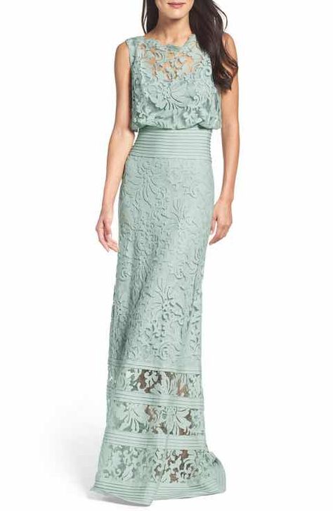 Sukienki Maksi, Lace Long Gown, Green Evening Gowns, Mother Of The Bride Dresses Long, Mother Of The Bride Gown, Tadashi Shoji Dresses, Mint Dress, Mother Of Groom Dresses, Mob Dresses