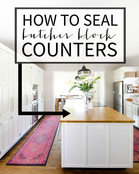 Sealing Butcher Block Countertops, Butcher Block Sealer, Diy Butcher Block Countertops, Butcher Block Countertops Kitchen, Butcher Block Counters, Diy Butcher Block, Butcher Block Island, Butcher Block Counter, Home Improvement Loans