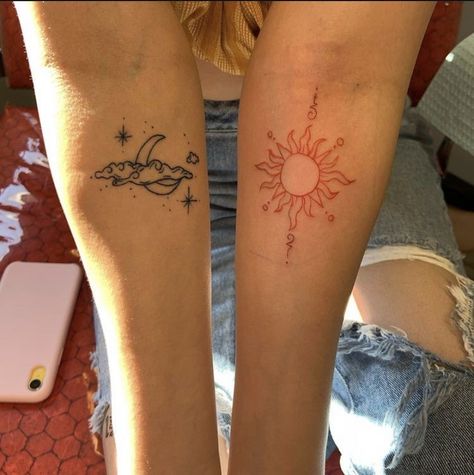 Deep Meaningful Tattoos, Meaningful Tattoo Ideas, Maching Tattoos, Bestie Tattoo, Tattoo Board, Handpoke Tattoo, Moon Tattoo Designs, Meaningful Tattoo, Bff Tattoos