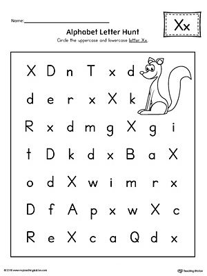 Alphabet Letter Hunt: Letter X Worksheet Worksheet.The <em>Letter X Alphabet Letter Hunt</em> is a fun activity that helps students practice recognizing the uppercase and lowercase letter X.    Available <a href="/reading/alphabet/alphabet-letter-hunt-letter-x-worksheet-color">in color</a> and black-and-white. Letter X Worksheets For Preschoolers, A Letter Worksheet, Letter X Preschool, X Worksheets For Preschool, Letter X Activities For Preschool, Letter X Worksheet, Letter X Activities, Alphabet Letter Hunt, Match Worksheet