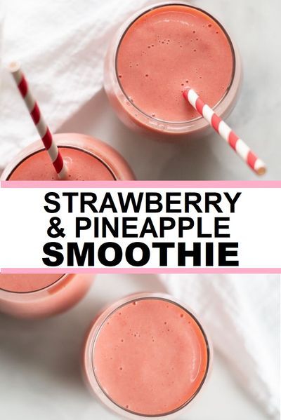 Gluten Free Desserts Easy, Easy Gluten Free Meals, Strawberry Pineapple Smoothie, Banana Apple Smoothie, Smoothie Recipes Strawberry, Homemade Snickers, Easy Gluten Free Desserts, Easy Gluten Free Recipes, Healthy Strawberry